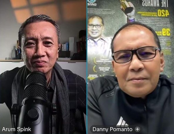 Tangkapan Layar live tiktok, Wali Kota Makassar periode 2021–2024, Moh Ramdhan 'Danny' (Kanan), Arum Spink (Kiri),